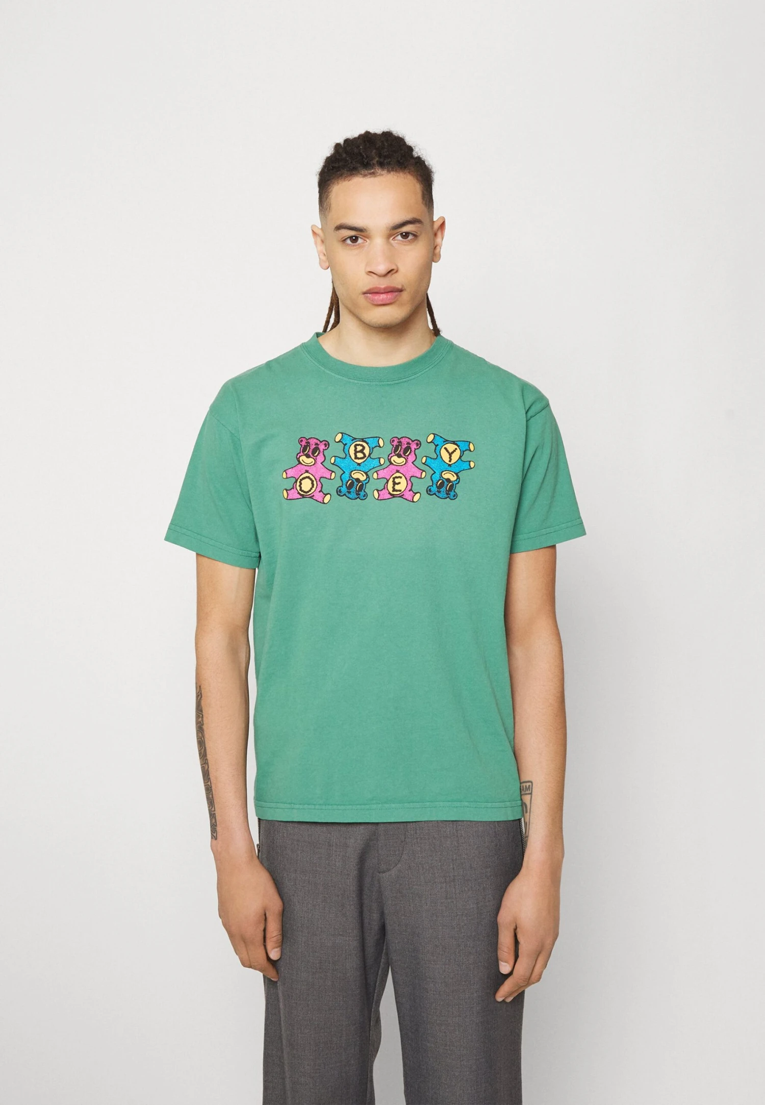 Obey Clothing Bears - Print T-Shirt - Palm Leaf - Image 3
