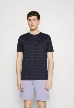 Boss Tessler- Print T-Shirt - Dark Blue
