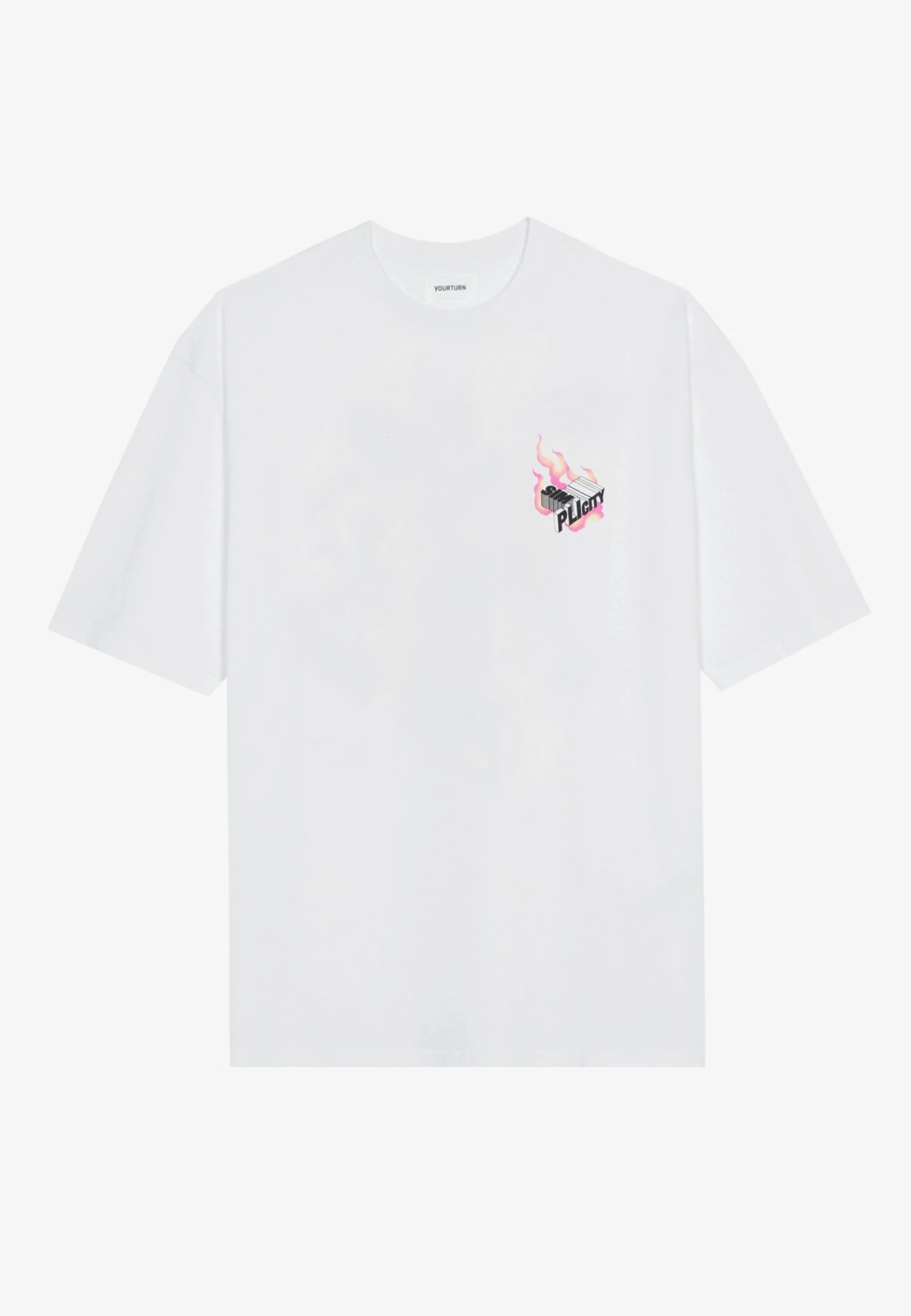 YOURTURN Unisex - Print T-Shirt - White - Image 6