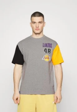 NEW ERA Nba Los Angeles Lakers Cut Sew Oversize Tee - Club Wear - Grey Heather