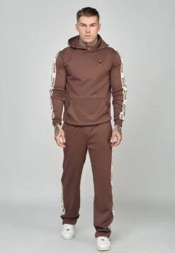 SikSilk Poly OpenWith Gothic Side Tape - Tracksuit Bottoms - Brown