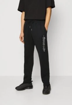 Abercrombie & Fitch Large Scale Logo Classic - Tracksuit Bottoms - Casual Black