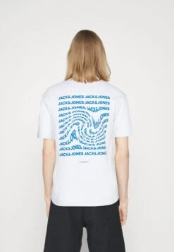 Jack & Jones Jjtwirl Tee Crew Neck - Print T-Shirt - White